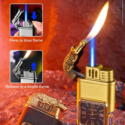 Windproof Lighter Vintage Watch Bezel Jet flame Torch