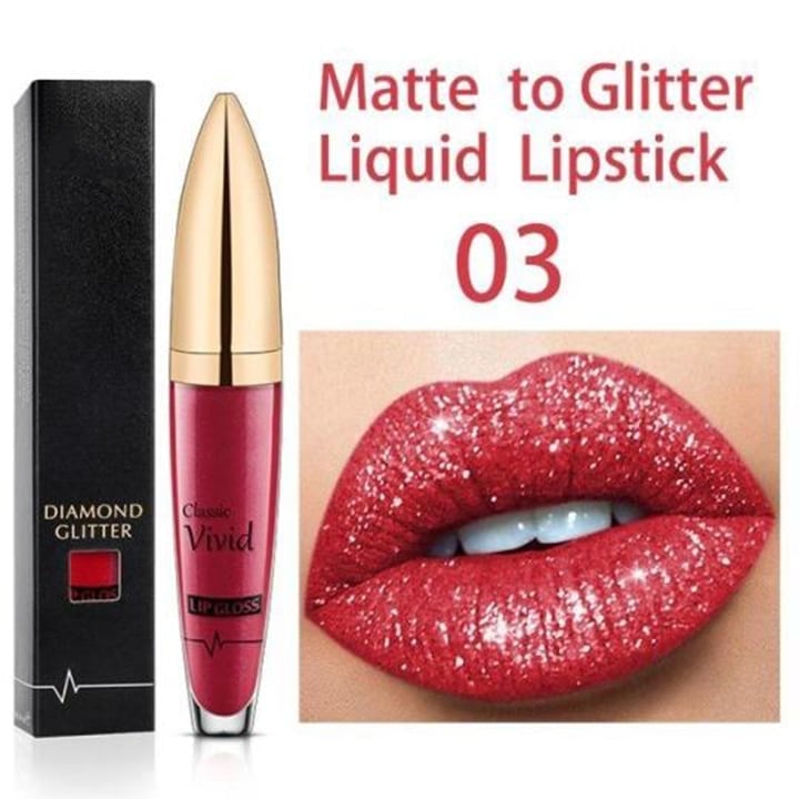 💄USD9.99 💄- Diamond Lip Color Matte to Shimmer Liquid Lipstick Waterproof
