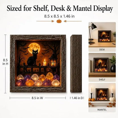 💡DIY 3D Light-Up Halloween Shadow Box Kit🎃