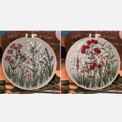 49% OFF - Perfect Gift - 💐Embroidery  Hoop Flower Kit for Beginner