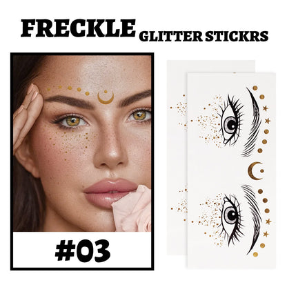 🎁LAST DAY 49% OFF🔥-Gold Glitter Freckles Makeup Patches