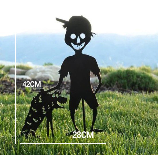 commsmarket-👻Cute and Unique Ghost Zombies - Halloween Yard Decor Metal  Art👻