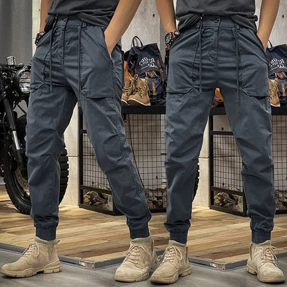 MEN'S DISTRESSED SLIM FIT BIKER PANTS