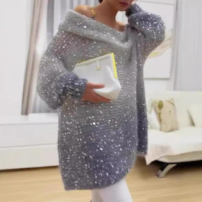 🔥Women's Off-Shoulder Cozy Loose Sweater