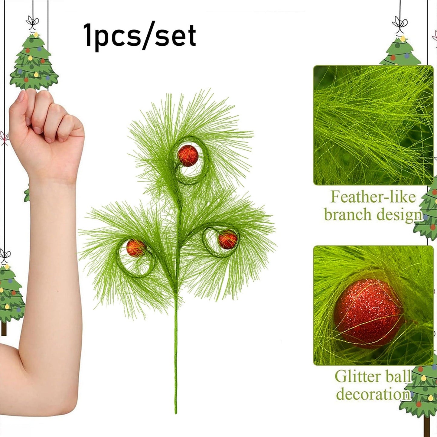 christmas reed grass elf ball simulation green plants