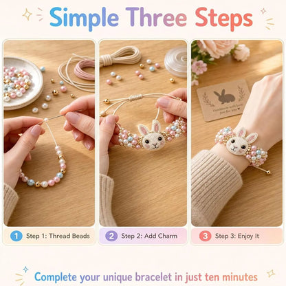 🐰🐙 DIY Animal-Themed Beaded Bracelet Making Kit – A Creative DIY Set for Beginners