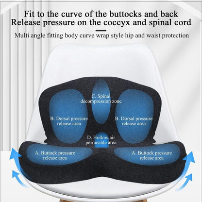 💎 40% OFF! 💎 Non-Slip Memory Foam Seat Cushion – Sciatica Relief, Breathable Mesh & Universal Fit for Car, Office & Wheelchair