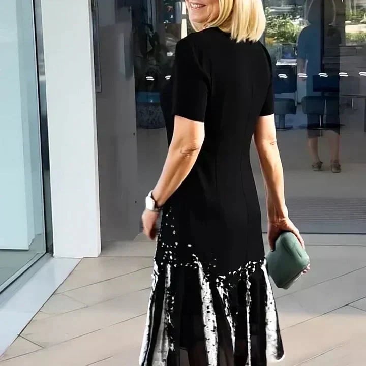 Women's Color-Block Pleated Dress 👗