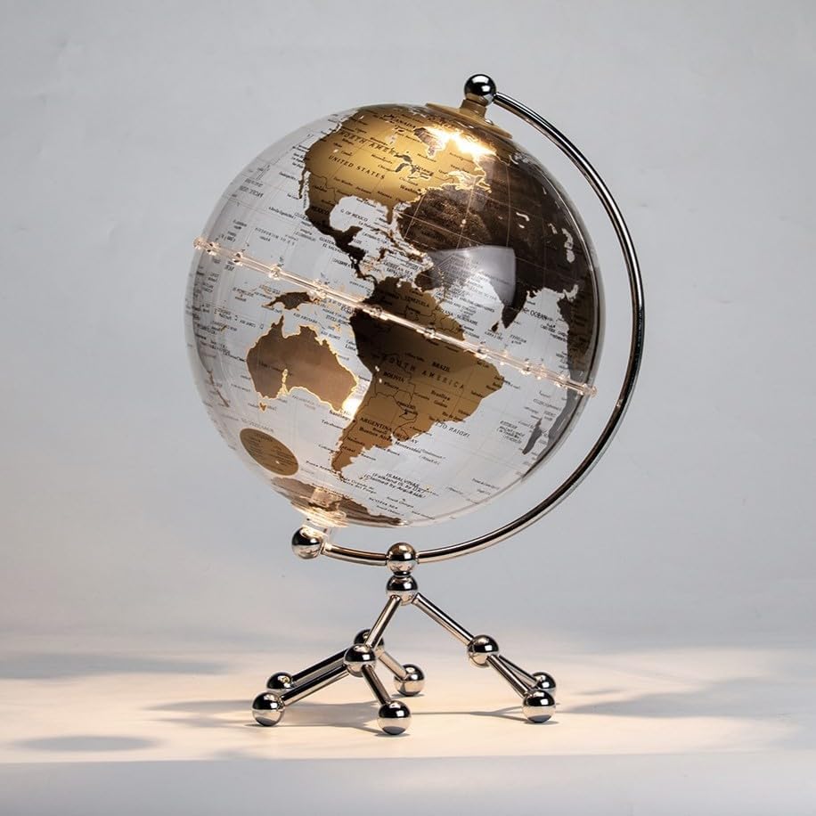 Golden Earth Globe Desk Lamp  Diam. 20 cm