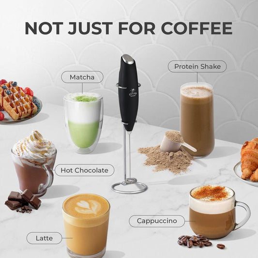 Milk Frother Handheld With Stand(Various collection colors)