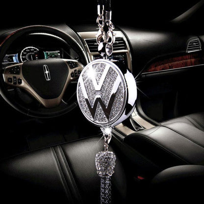 Rearview Mirror Diamond Perfume Pendant