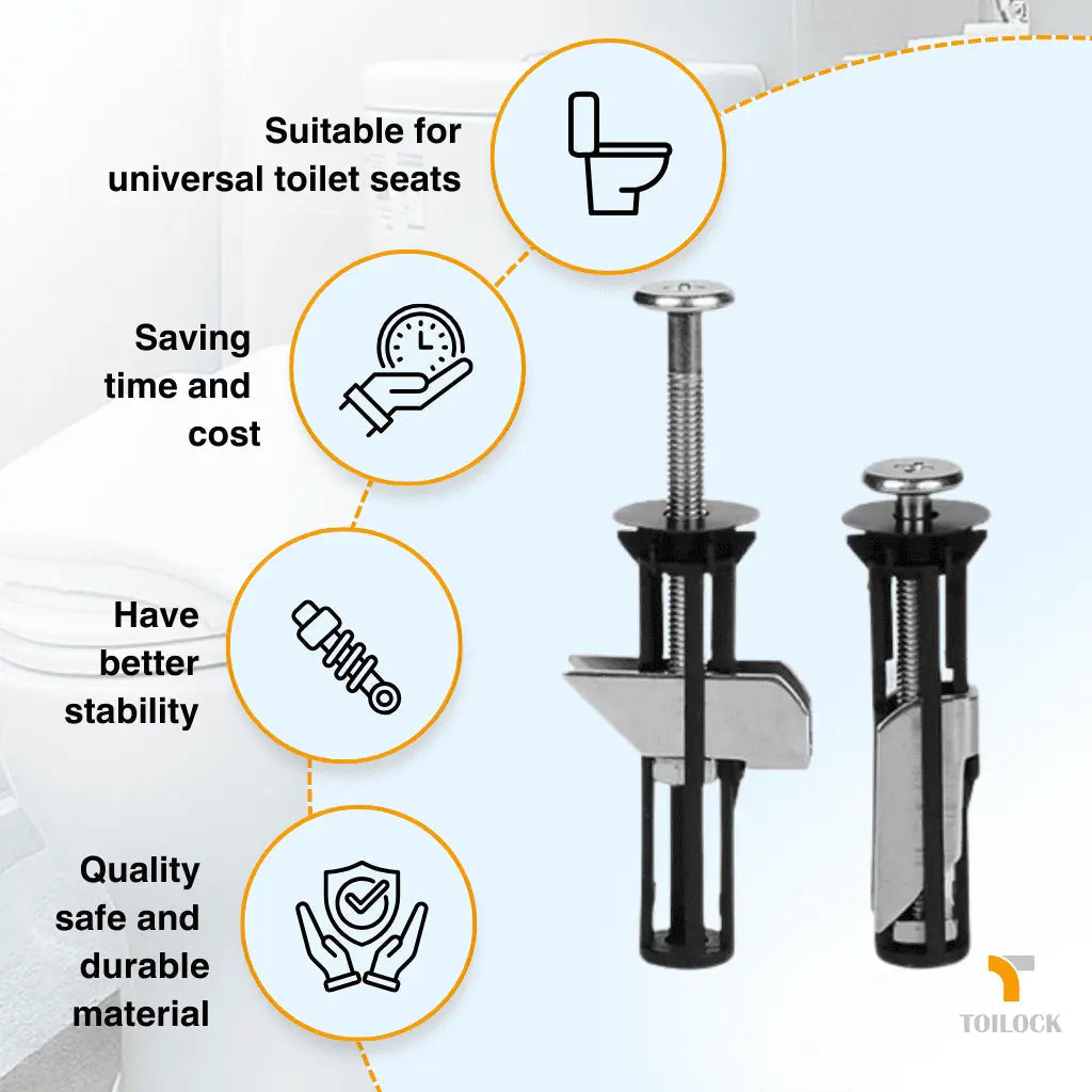 1+1 FREE– Secure Your Toilet Seat for Quiet, Wobble-Free Comfort