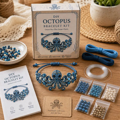 🐰🐙 DIY Animal-Themed Beaded Bracelet Making Kit – A Creative DIY Set for Beginners