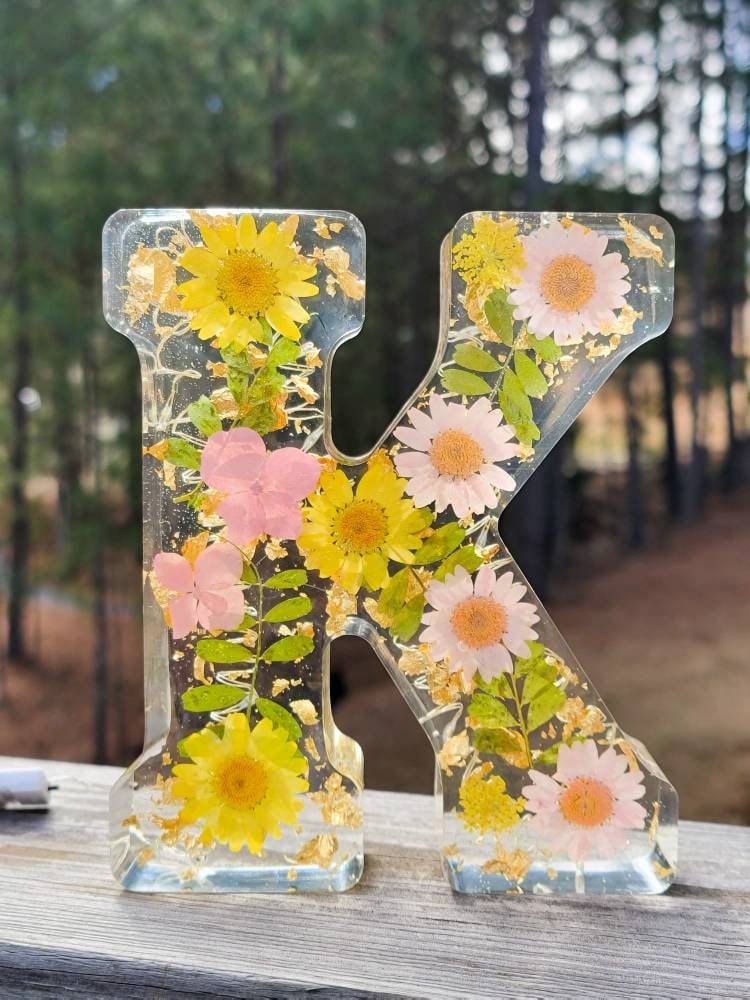 LED Luminous Letters😍Flower Resin Night Light