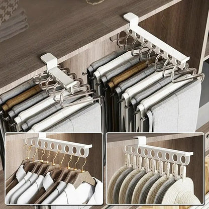 🎁This Week's Special Price $24.99💥Intelligent pull-out slide trouser rack: a new solution for space utilization in the closet
