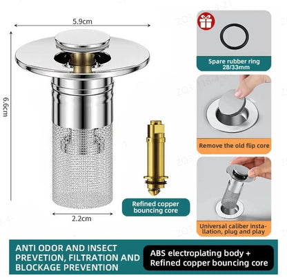 inostorTM-Isolate odor and prevent cockroaches-Stainless Steel Floor Drain Filter