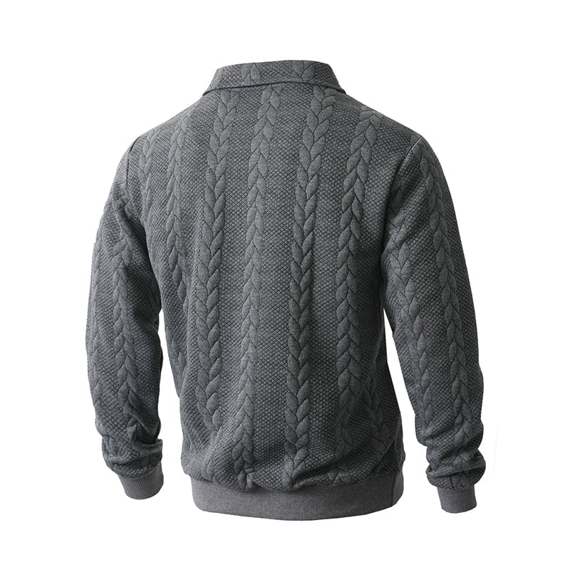 🔥New arrivals offer-Men's Casual Half-Zip Cable-Knit Sweater