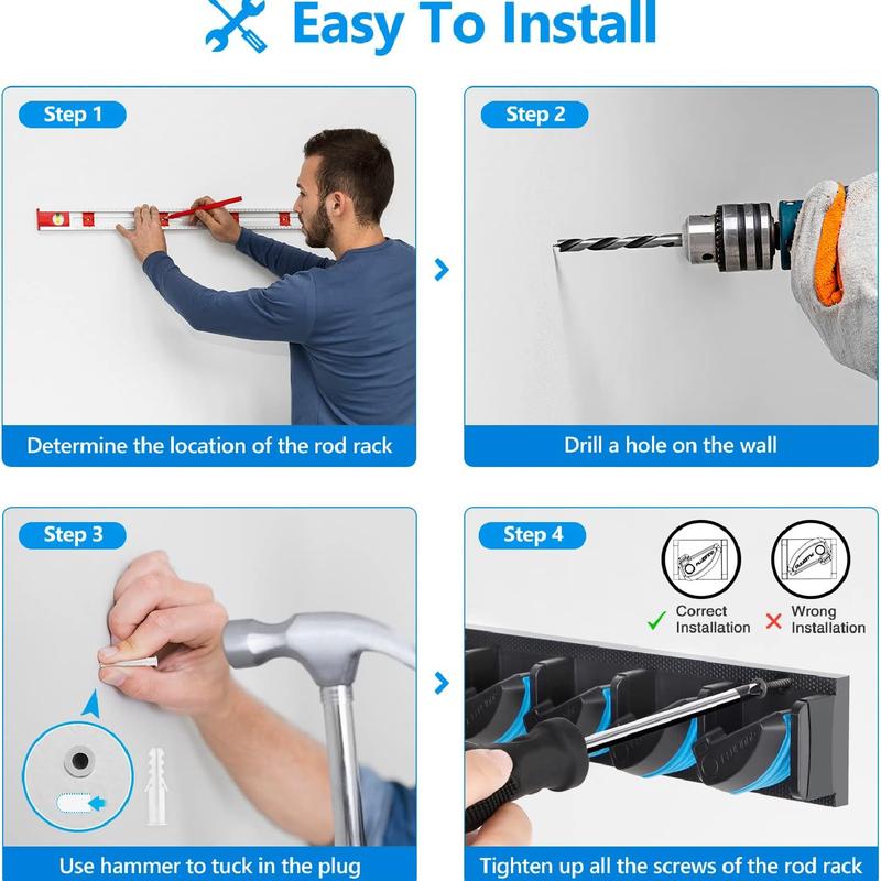 ✨ONLY 49% OFF🔥Wall Mounted Fishing Rod Rack