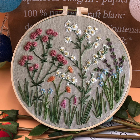 49% OFF - Perfect Gift - 💐Embroidery  Hoop Flower Kit for Beginner