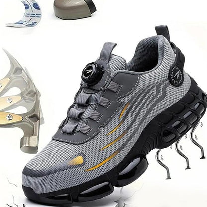 Smash-Proof Safety Shoes with Swivel Button