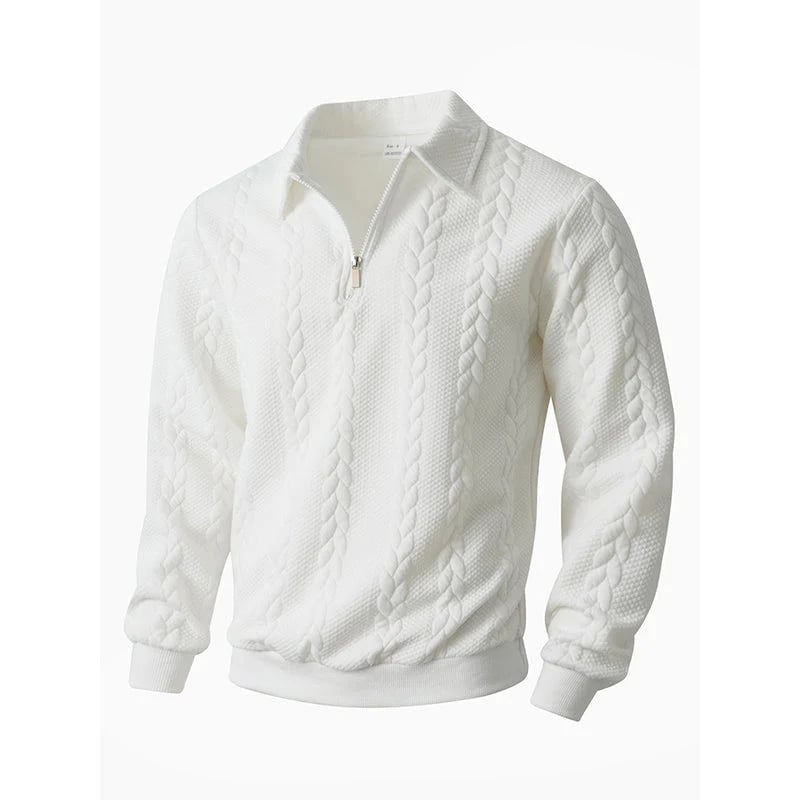 🔥New arrivals offer-Men's Casual Half-Zip Cable-Knit Sweater