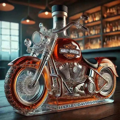 Creative Motorcycle Glass Wine Bottle