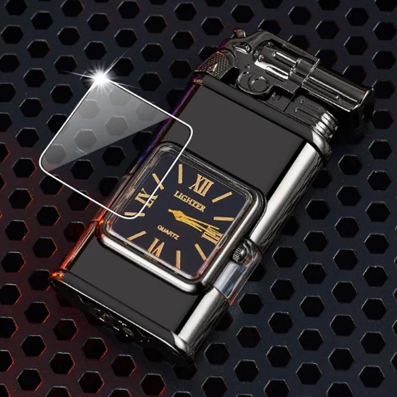 Windproof Lighter Vintage Watch Bezel Jet flame Torch