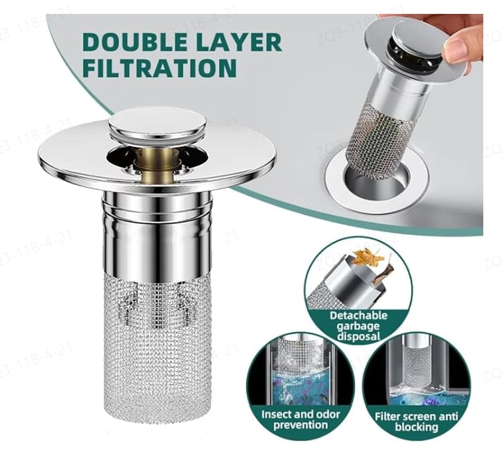 inostorTM-Isolate odor and prevent cockroaches-Stainless Steel Floor Drain Filter