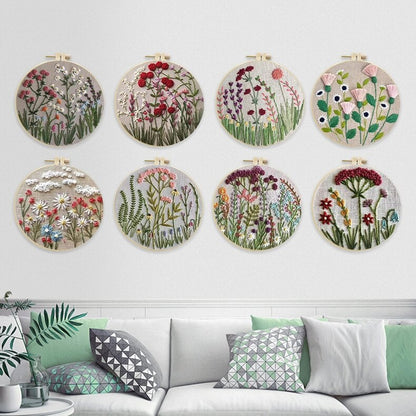 49% OFF - Perfect Gift - 💐Embroidery  Hoop Flower Kit for Beginner