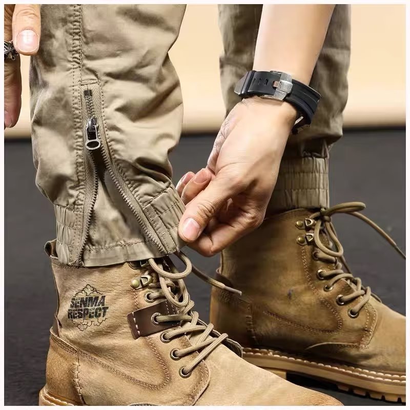 MEN'S DISTRESSED SLIM FIT BIKER PANTS