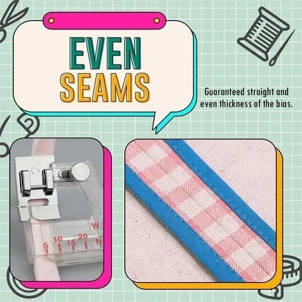 🔥Adjustable Bias Tape Binding Foot