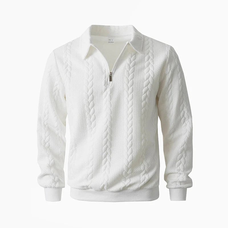 🔥New arrivals offer-Men's Casual Half-Zip Cable-Knit Sweater