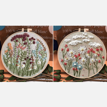 49% OFF - Perfect Gift - 💐Embroidery  Hoop Flower Kit for Beginner