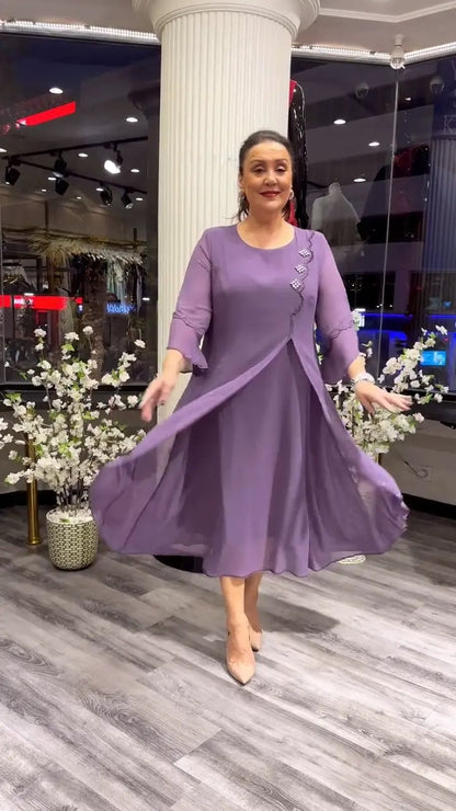 Women's Chiffon Solid Color Loose Dress - Buy Two And Get Free Shipping