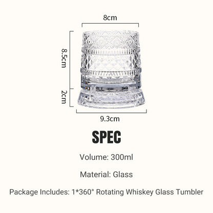 360° Rotating Whiskey Glass Tumbler🍺