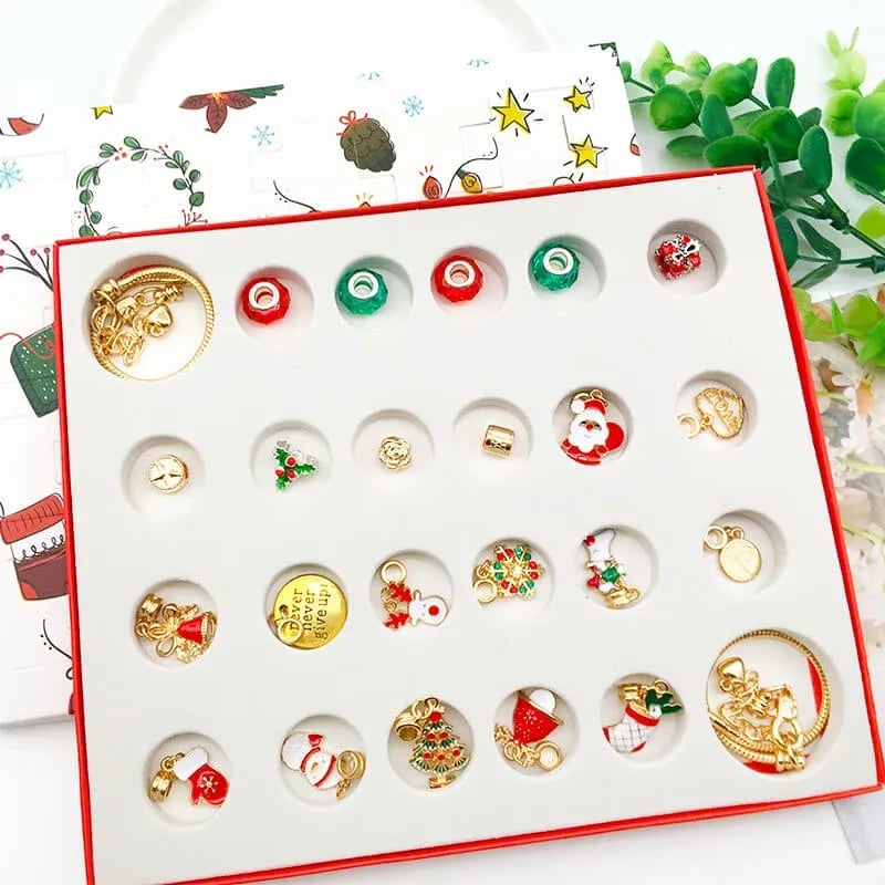 diy christmas advent calendar bracelets set