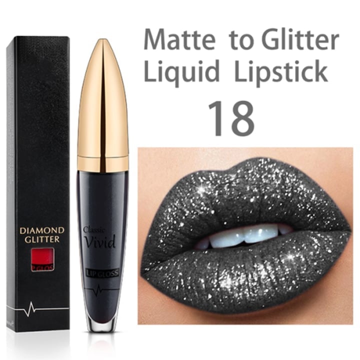 💄USD9.99 💄- Diamond Lip Color Matte to Shimmer Liquid Lipstick Waterproof