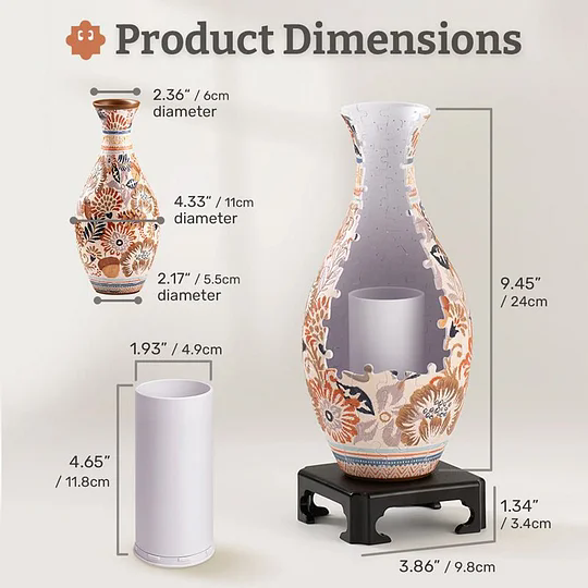 💐3d Jigsaw Puzzle Vase