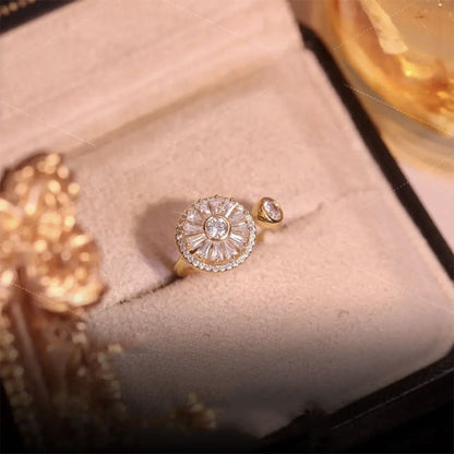 Crystal Anxiety Relief Spinning Ring
