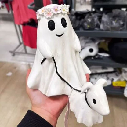 2024 Halloween Ghost Walking Dog Statue👻