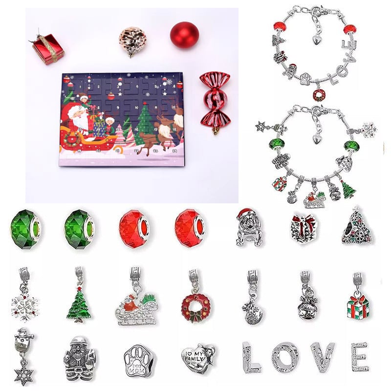 diy christmas advent calendar bracelets set