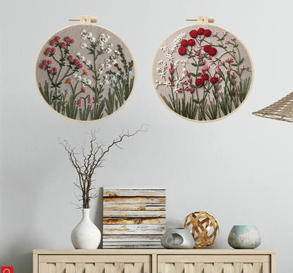 49% OFF - Perfect Gift - 💐Embroidery  Hoop Flower Kit for Beginner