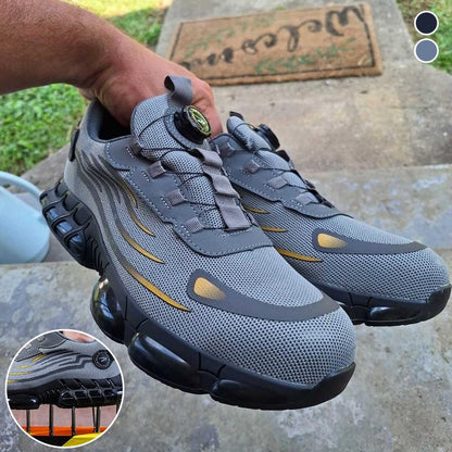 Smash-Proof Safety Shoes with Swivel Button