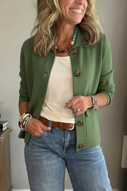 CLEARANCE SALE🔥 Casual Lapel Pocket Solid Color Jacket