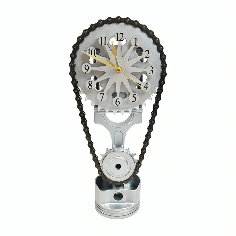 Rotating Metal Gear Clock