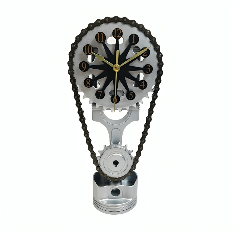 Rotating Metal Gear Clock