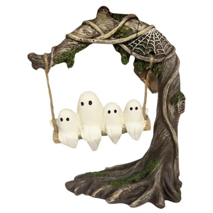 🔥🔥2025 Swinging Shadows: Ghost on a Tree Swing👻