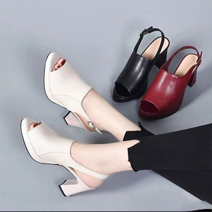 🔥LAST DAY 48% OFF🔥🔥Stylish and Comfortable High Heel Leather Sandals for Women