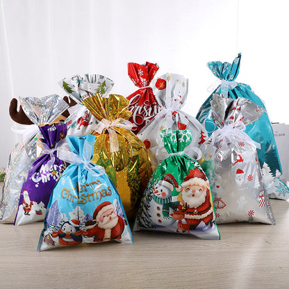 merry pouch christmas drawstring gift bags