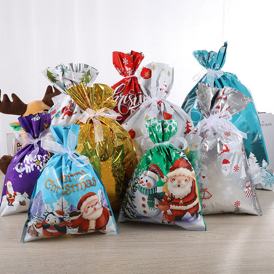 merry pouch christmas drawstring gift bags